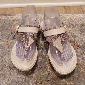 Cole Haan Nike Air Snakeskin Print Side Wedge Flip Flop Sandals Size 9